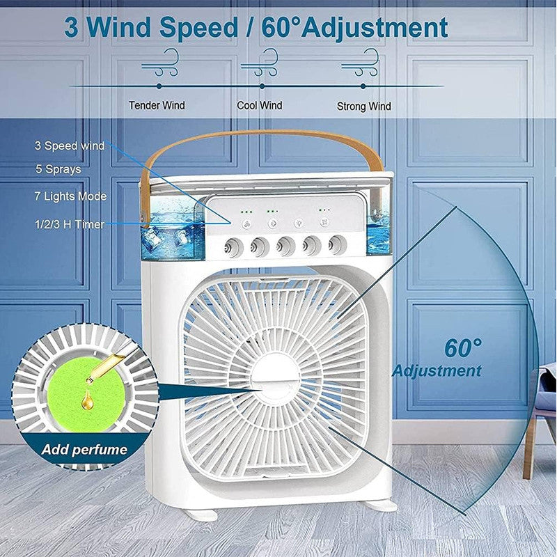 4 in 1 Personal Mini Cooling Fan with Water Mist Spray